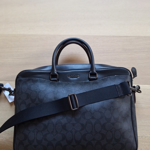 NWT COACH BECKETT SLIM BRIEF IN SIGNATURE CANVAS - Picture 9 of 9